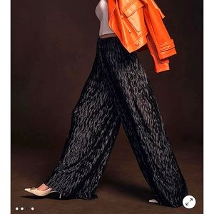 Anthropologie ASTR The Label Savine wide leg black coctail Pants Large